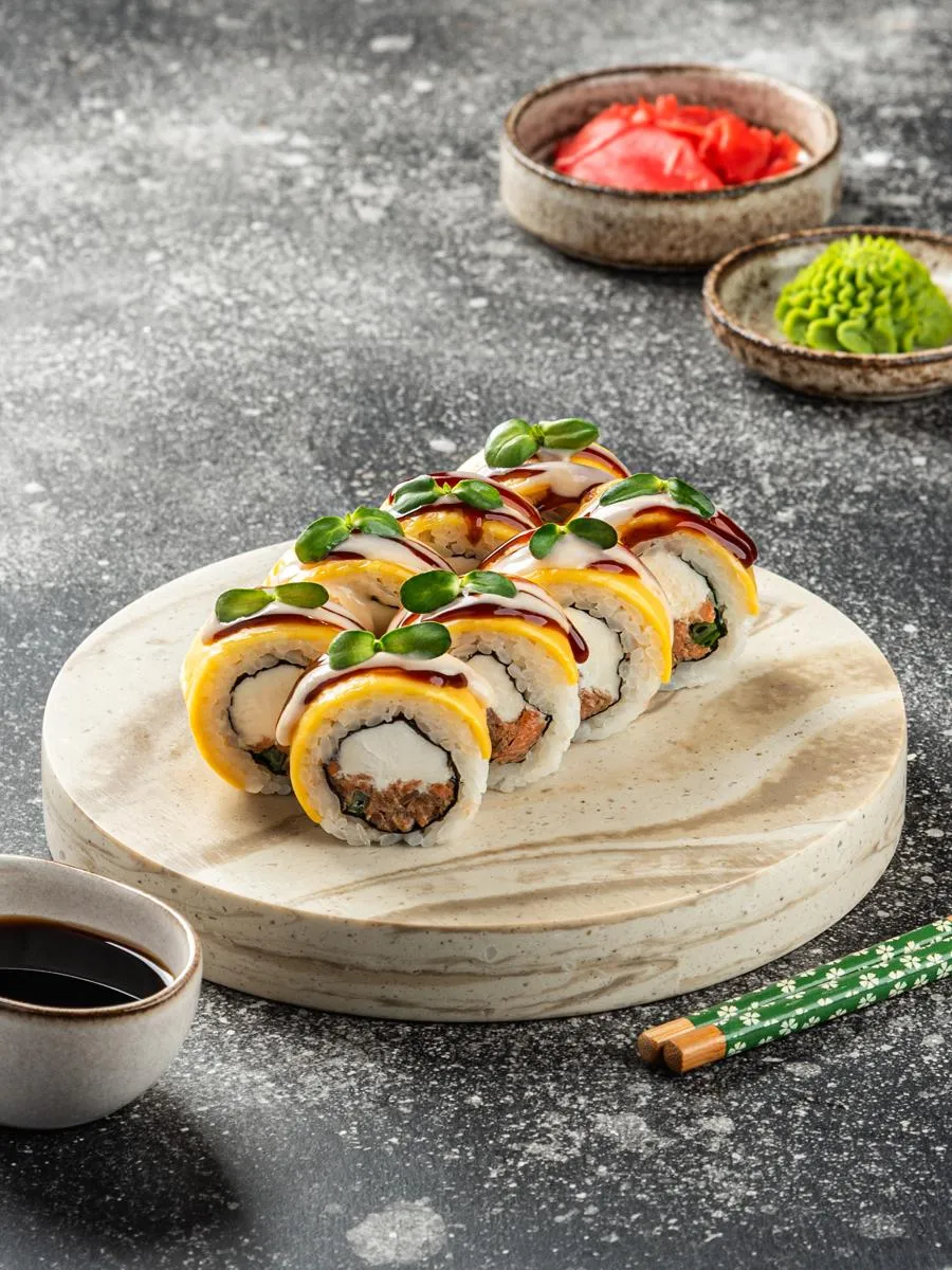 Запеченный лосось терияки чеддер